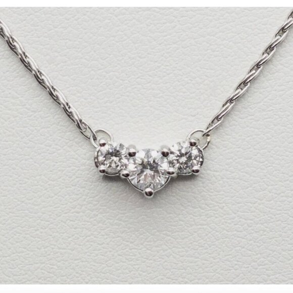 Jewelry - 1ct Si1 H 3 Natural Diamond Platinum 17" Necklace